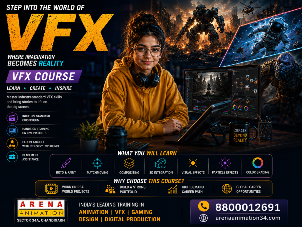 Learn VFX Course from Arena Animation chandigarh 34A